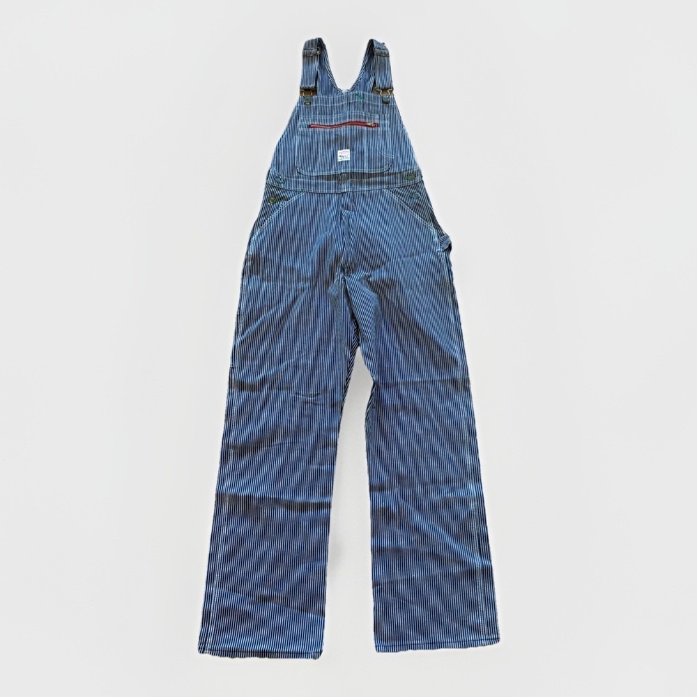 Vintage Pointer Brand Overalls Mens 32 x 34 Hickory Stripe Railroad Conductor